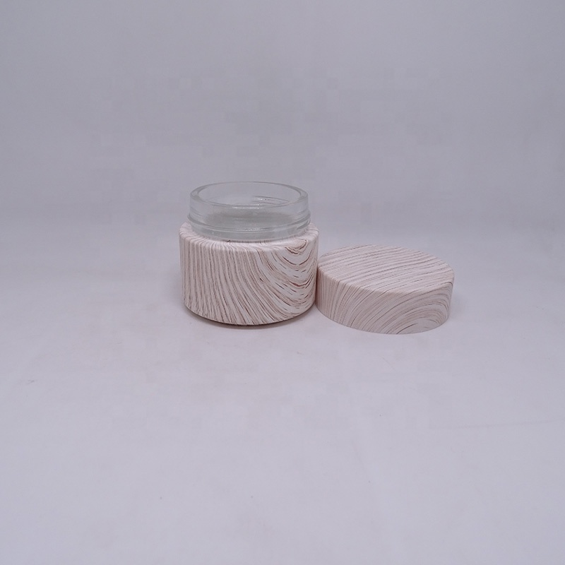luxury 5g 10g 15g 20g 30g 50g 100g empty cosmetic water transfer cream glass jar container makeup with lid