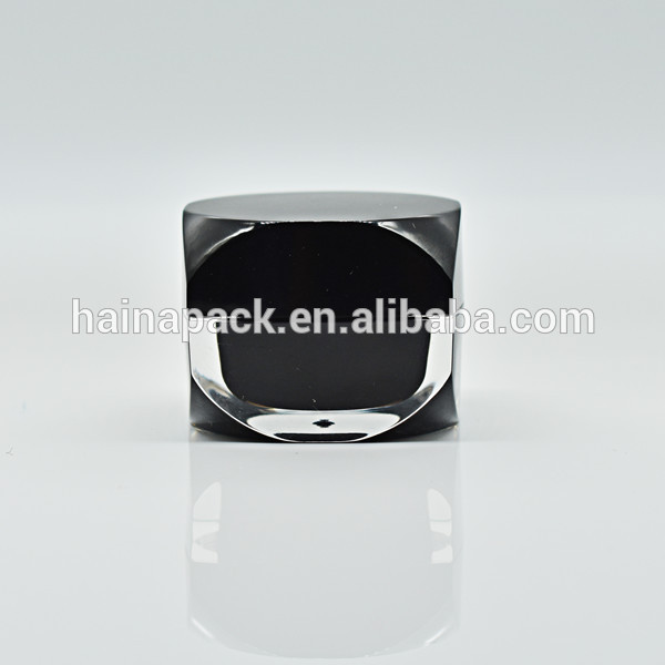 luxury 5g 10g 15g 30g 50g black color acrylic brand packaging plastic empty jar