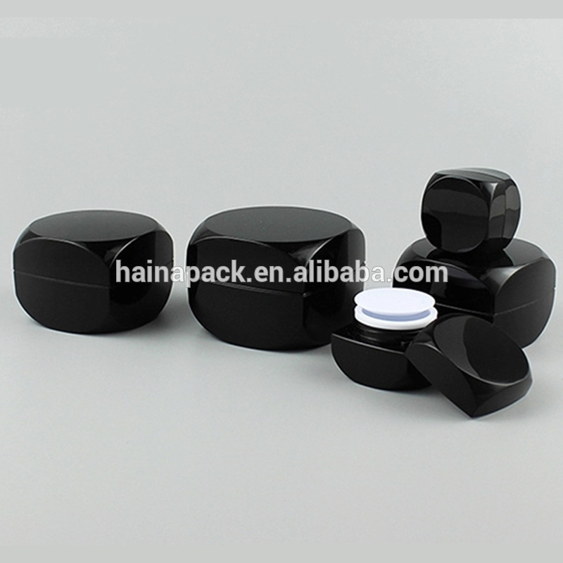 luxury 5g 10g 15g 30g 50g black color acrylic brand packaging plastic empty jar