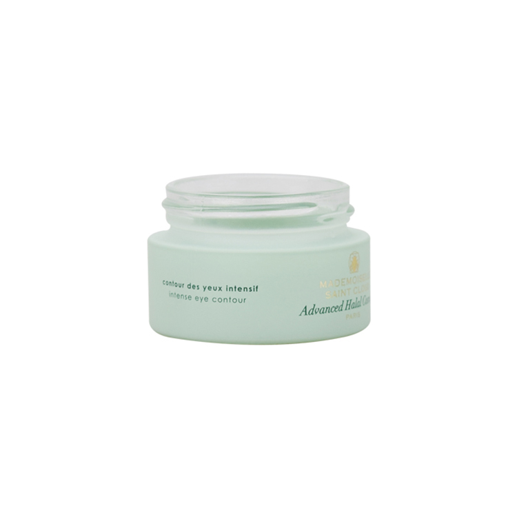 luxury 5g 10g 20g 30g 50g 100g 200g matte green wide mouth glass cream jar