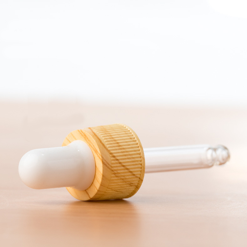 luxury 5ml 10ml 15ml 20ml empty plastic wood Essential Oil glass dropper bottle