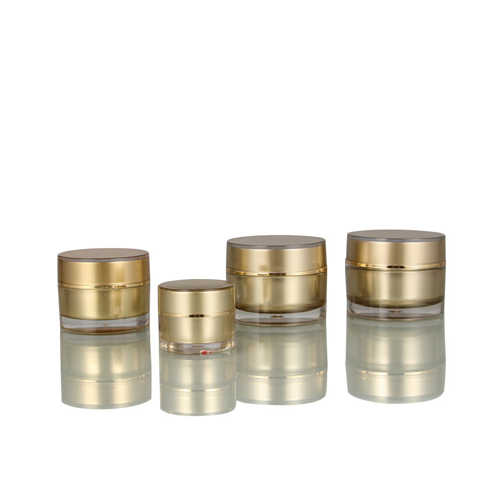 luxury 8 oz plastic cosmetic mason jars double wall acrylic type plastic Skin Care Cream lotion containers