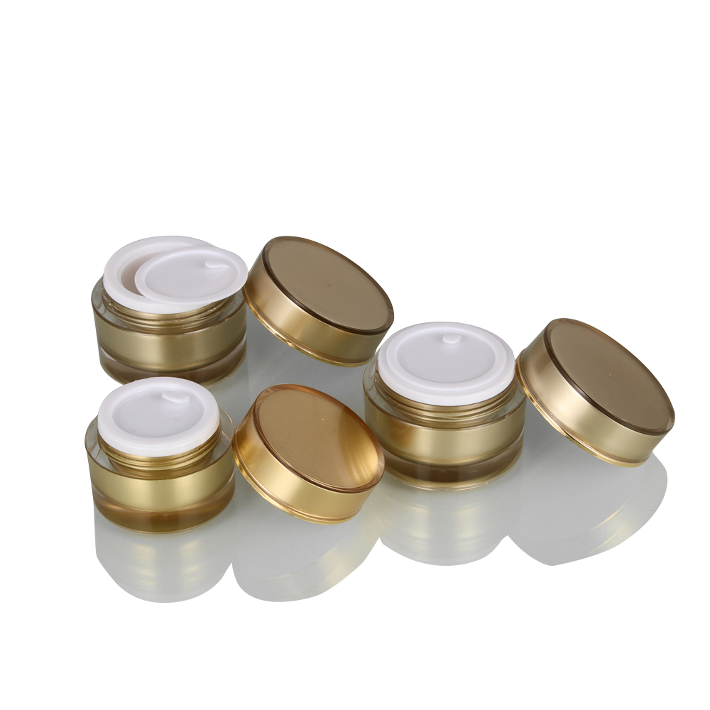 luxury 8 oz plastic cosmetic mason jars double wall acrylic type plastic Skin Care Cream lotion containers