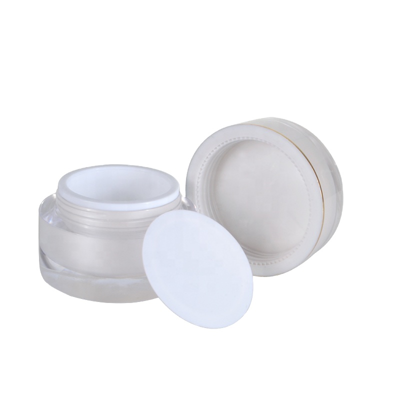 luxury Custom white red pink rose lid container 10g 15g 30g 50g acrylic plastic cosmetic jar for skin cream