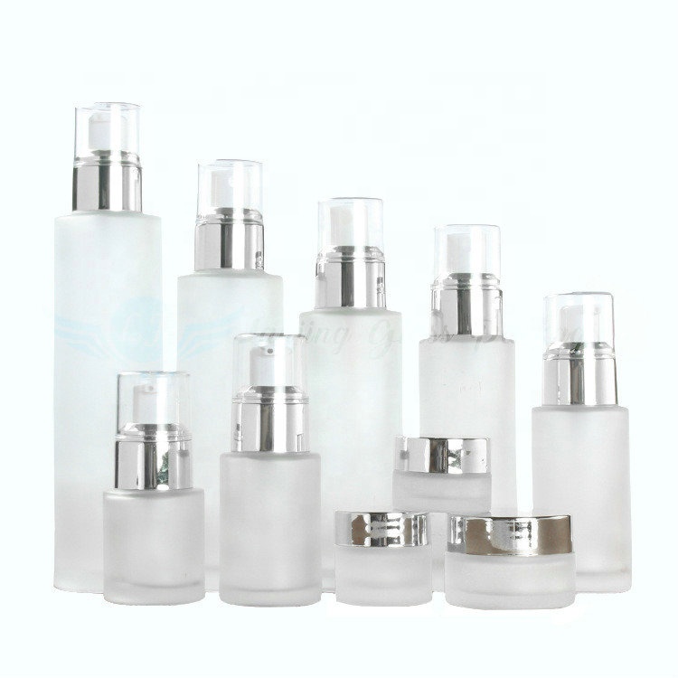 luxury Skin Care cosmetic empty glass bottle set packaging for sale