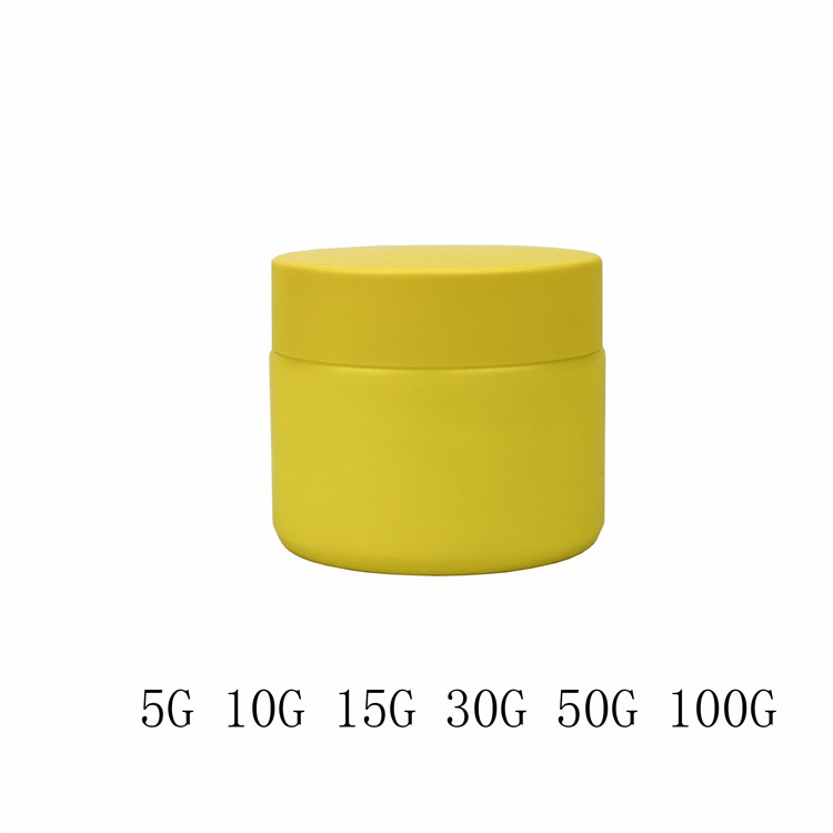 luxury Skin care ceramic packaging empty cream container light green 50ml opal white glass cosmetic jar for skin care face mask