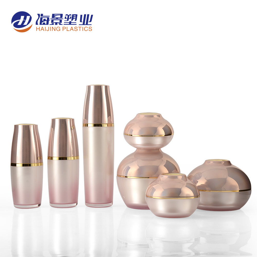 luxury acrylic cosmetic bottle 30g 50g 120g 200g new Korean style fancy acrylic cosmetic custom design face cream jars