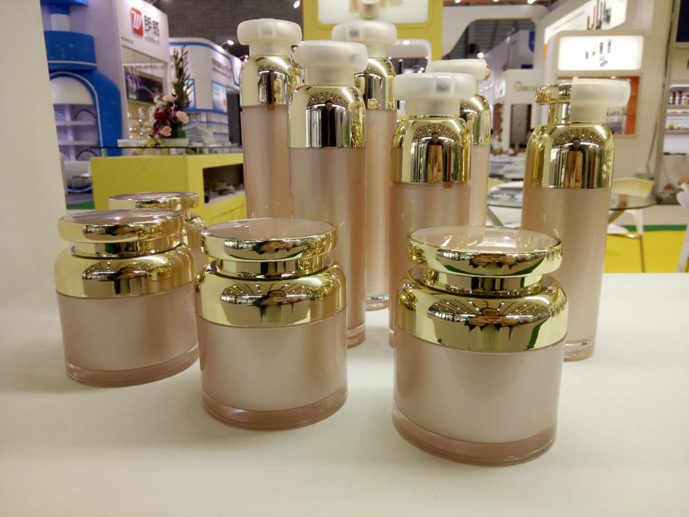 luxury acrylic cosmetic bottle cosmetic packing container acrylic cream jar