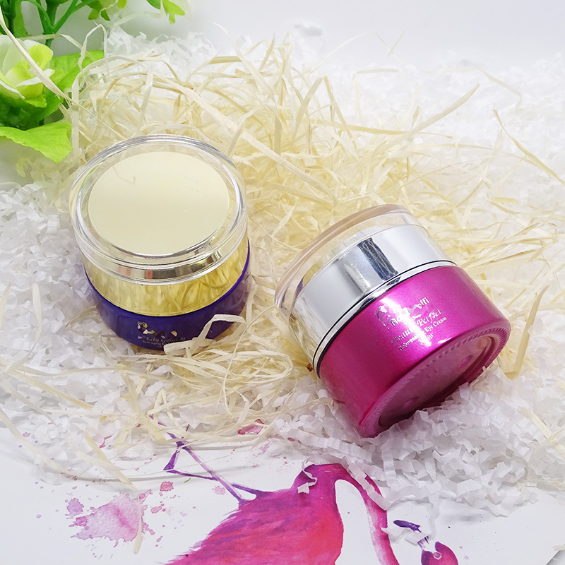 luxury acrylic screw lid cosmetic packaging face cream round 30g 30ml eye cream custom glass jar