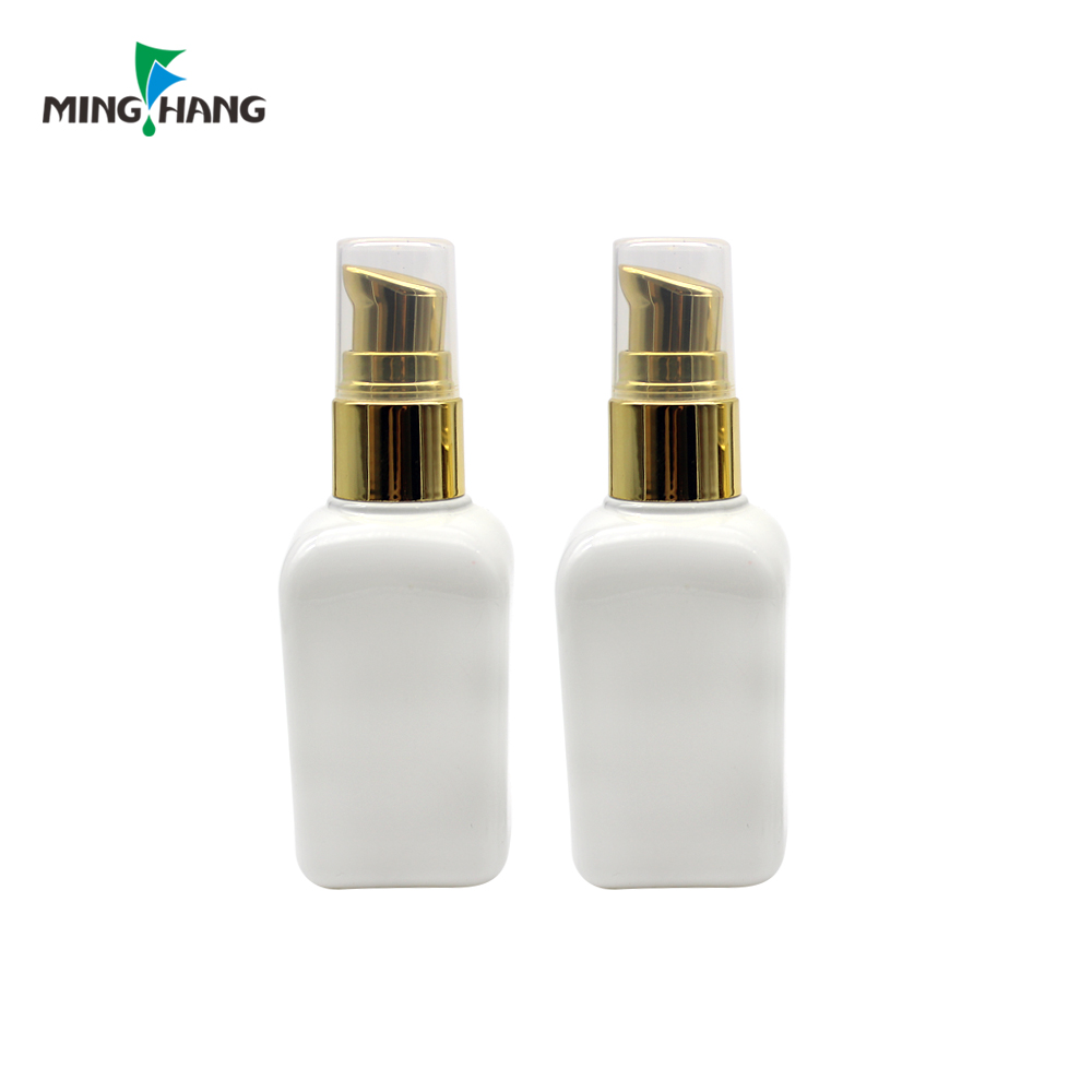 luxury airless cosmetic oil cream glass lotion bottle with pump