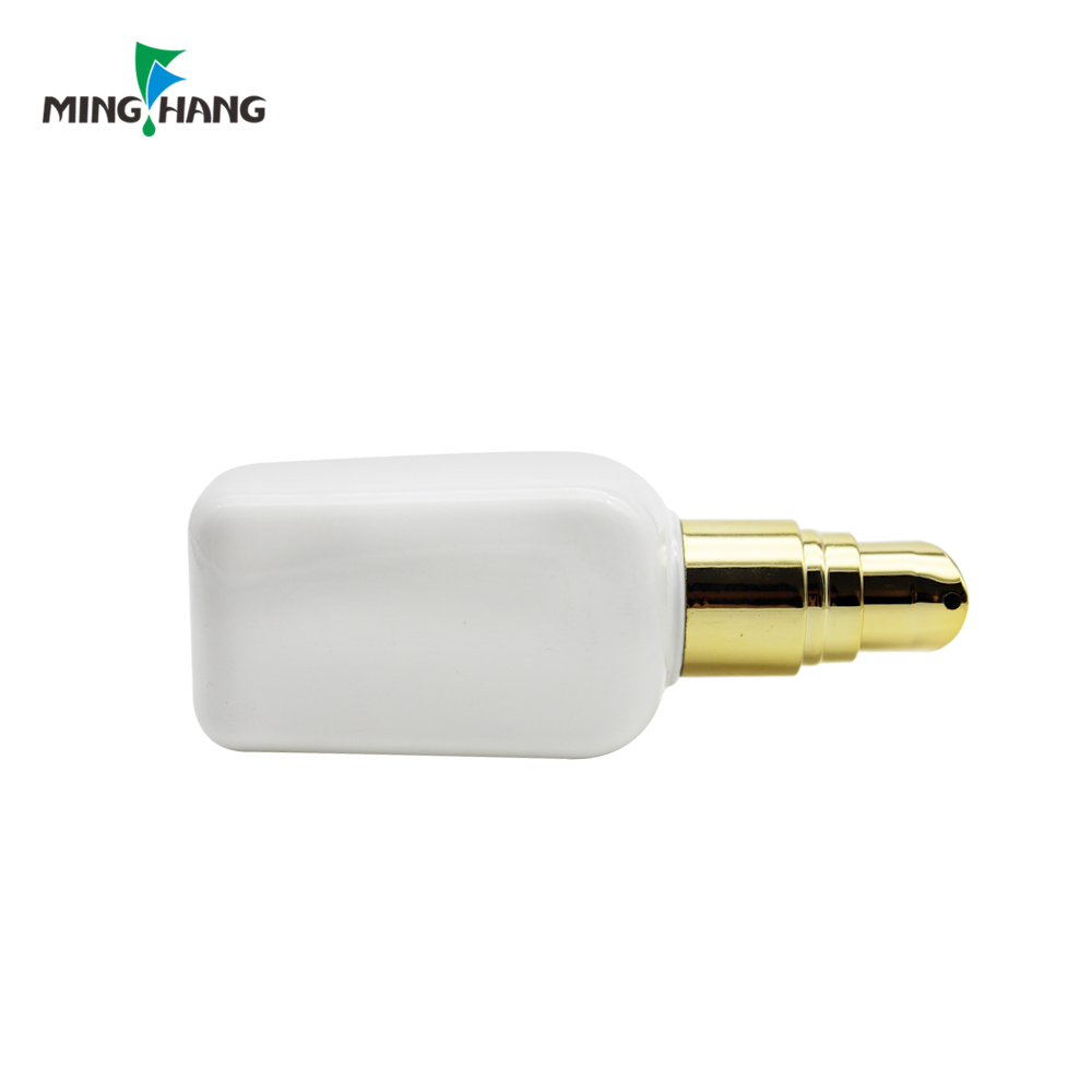 luxury airless cosmetic oil cream glass lotion bottle with pump