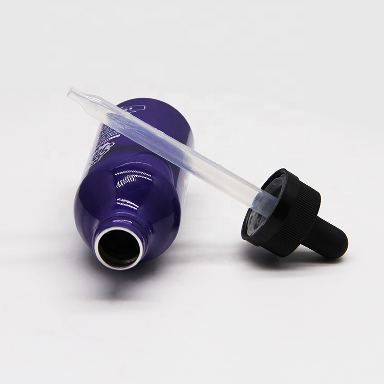 luxury aluminum 5ml 10ml 30ml 50ml 60ml black dropper bottle for CBD essential oil