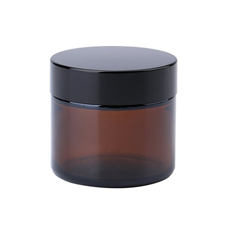 luxury amber brown can be frosted glass cosmetic cream jar 250ml sample body cream container jar for skincare bb facial cream