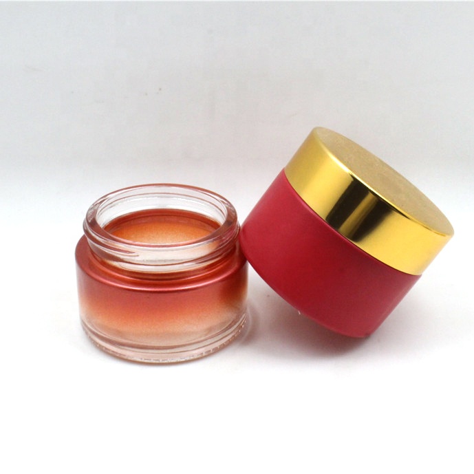 luxury amber brown can be frosted glass cosmetic cream jar sample body cream container jar for skincare bb facial cream