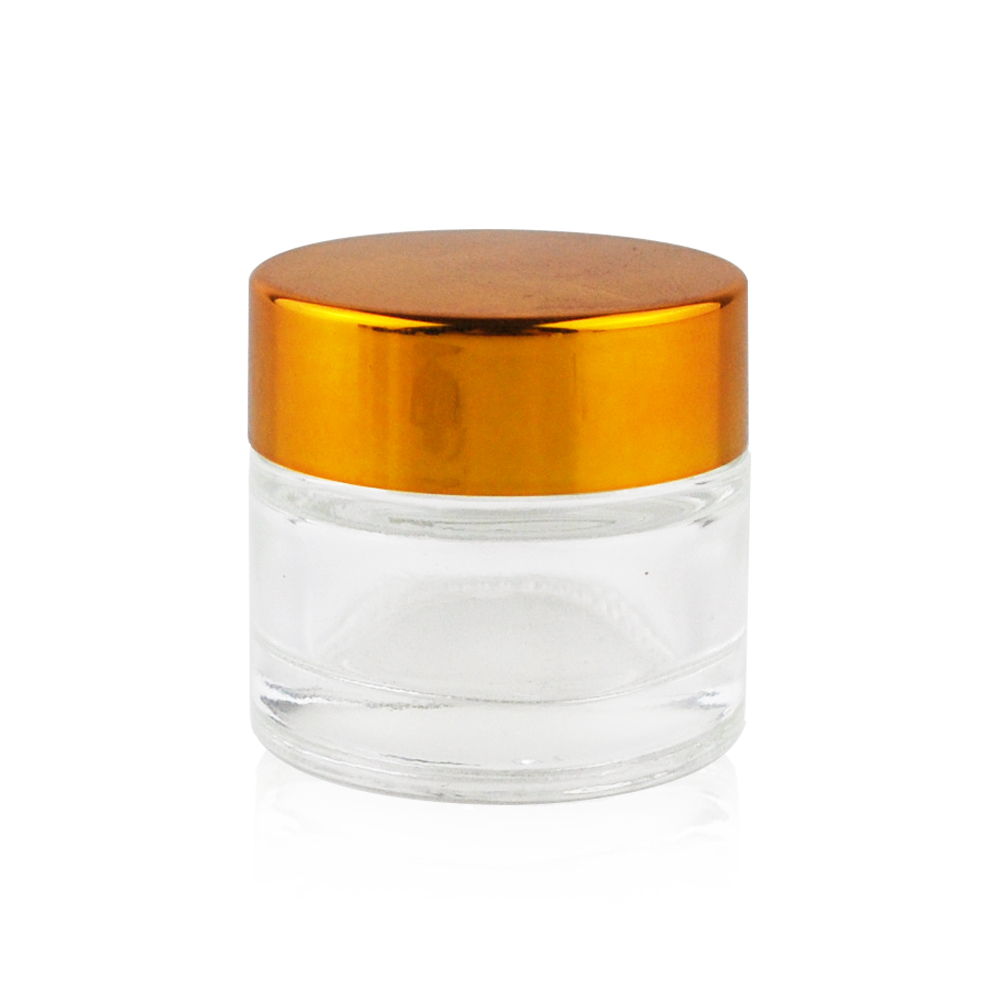 luxury amber glass cream jar for cosmetic packaging 50 g