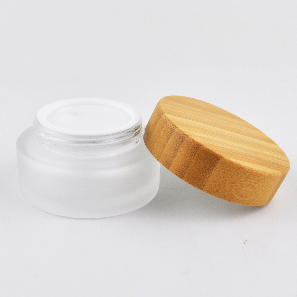 luxury and low MQQ acrylic cosmetic container set 50ml 100ml glass jar for make up packing