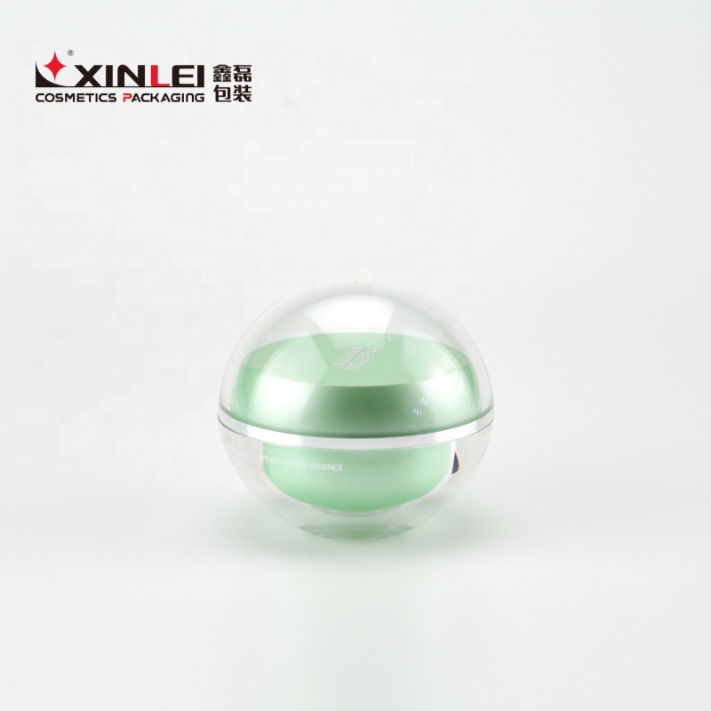 luxury ball shape 50ml acrylic cosmetic jar