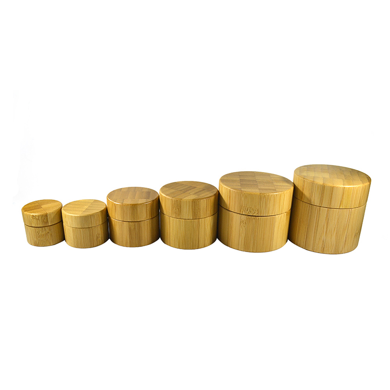 luxury bamboo wooden cosmetic container 150g bamboo  cream jar with PP inner
