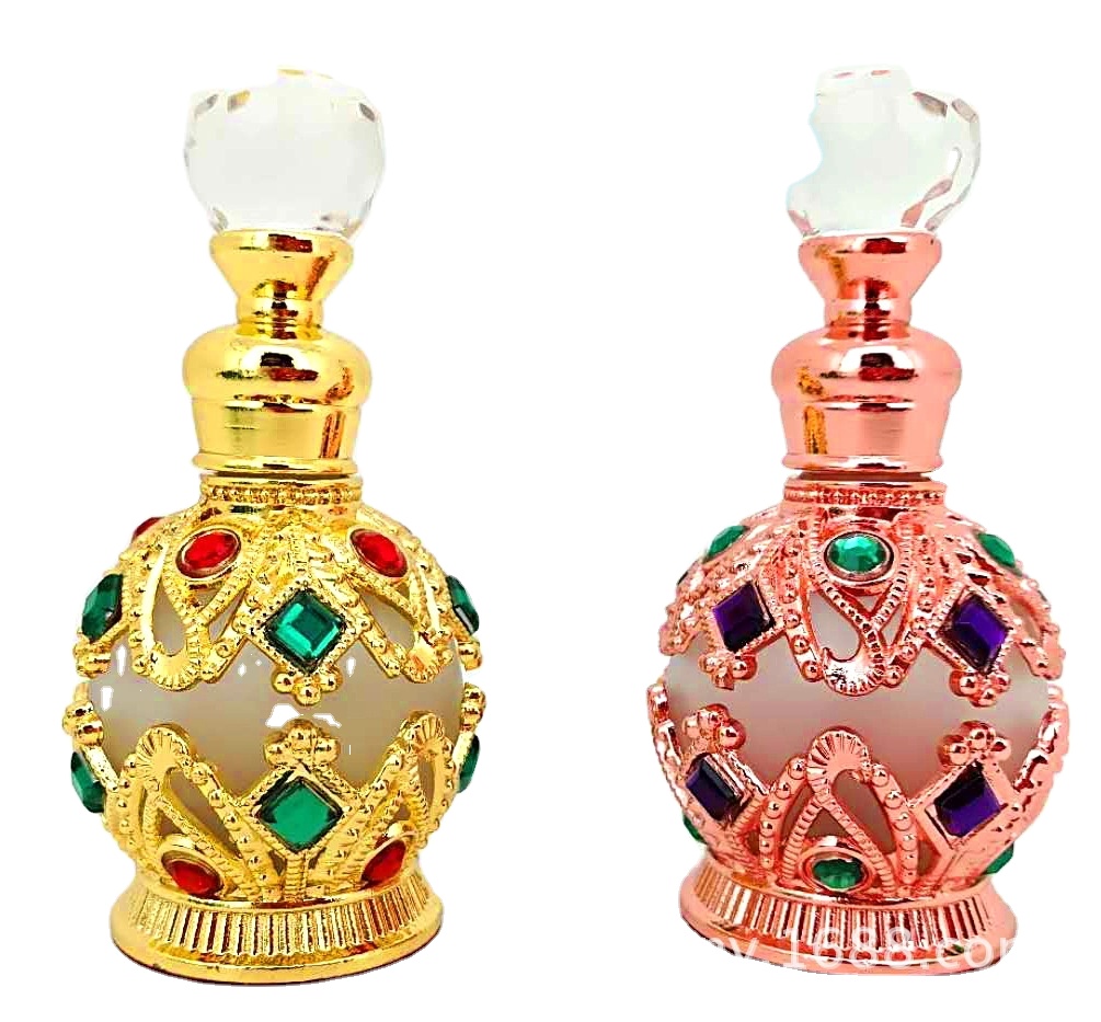 luxury beautiful fancy 15ml colorful dubai arabic perfume oil dropper bottle