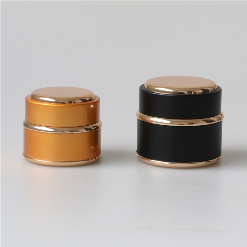 luxury black matte finish plastic cosmetic jar for uv nail polish