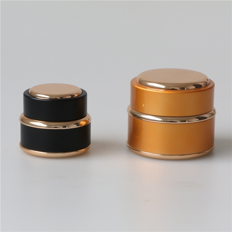 luxury black matte finish plastic cosmetic jar for uv nail polish