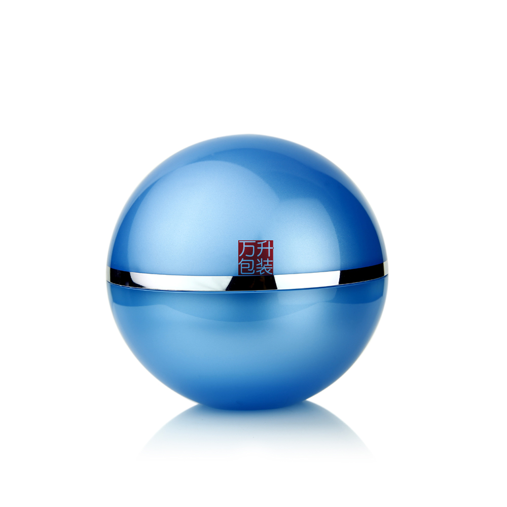 luxury black/white ball shape /sphere cosmetic plastic cream jar customized color WE 5/15/30/50/80/100g