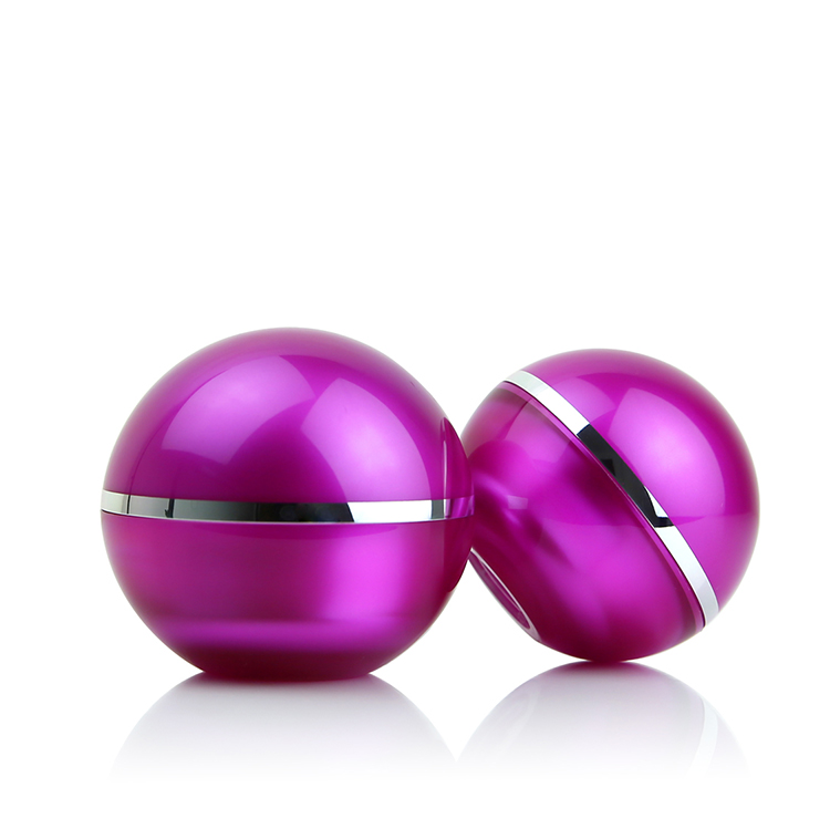 luxury black/white ball shape /sphere cosmetic plastic cream jar customized color WE 5/15/30/50/80/100g