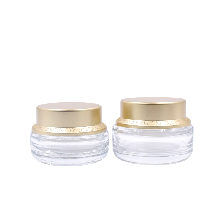 luxury clear glass container skincare eye cream lotion glass jar