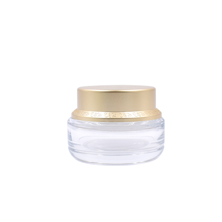 luxury clear glass container skincare eye cream lotion glass jar
