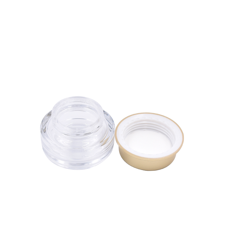 luxury clear glass container skincare eye cream lotion glass jar