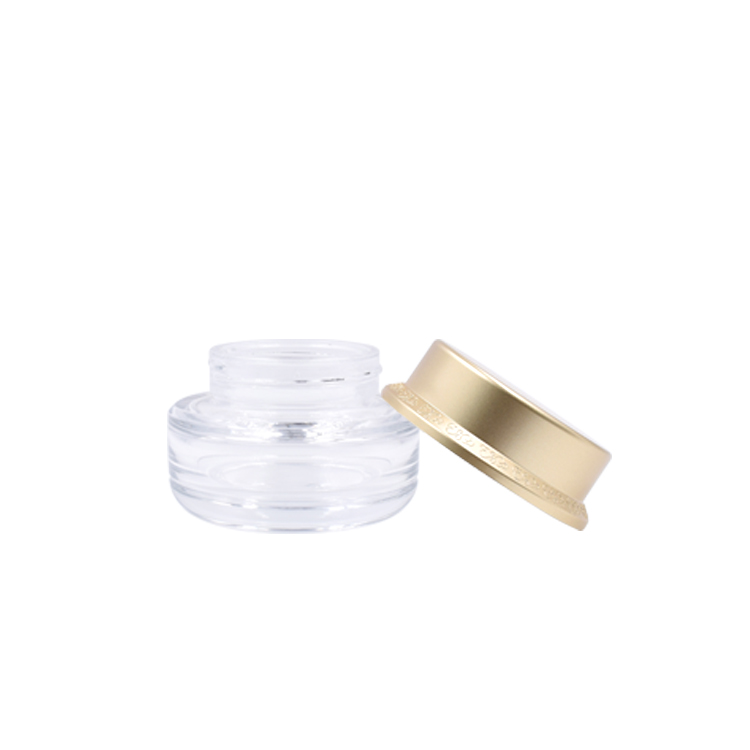 luxury clear glass container skincare eye cream lotion glass jar