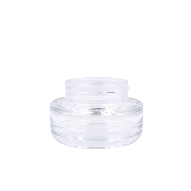 luxury clear glass container skincare eye cream lotion glass jar