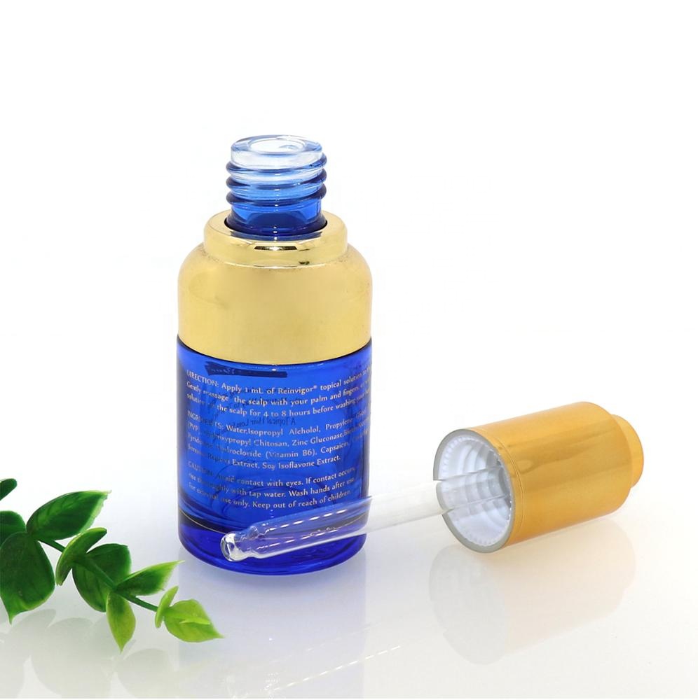 luxury cologne/skin care light blue 20ml 30ml 50 ml glass dropper bottles with custom logo printing