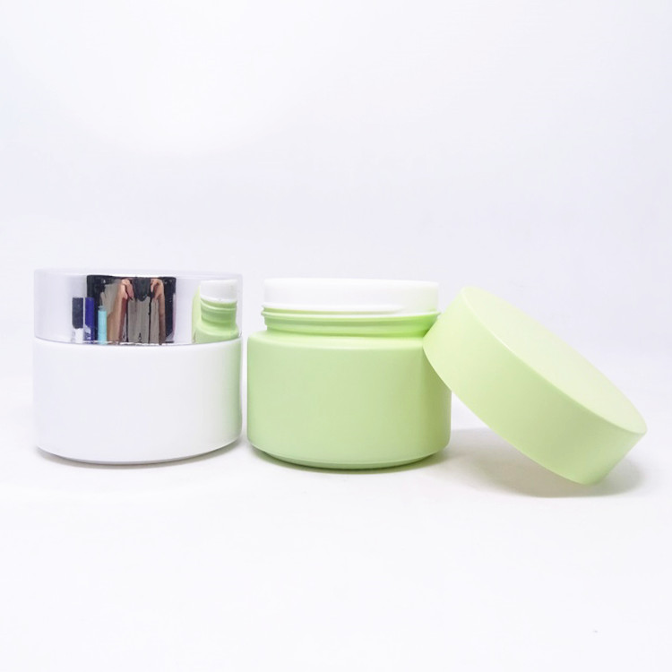 luxury colored purple ceramic glass night cream jar with airtight lid