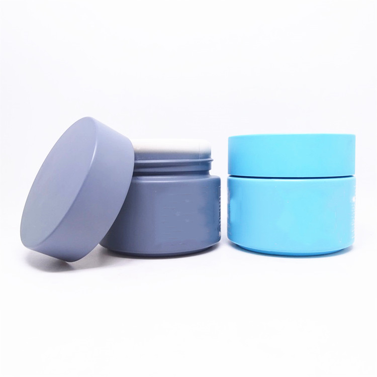 luxury colored purple ceramic glass night cream jar with airtight lid