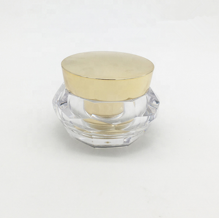 luxury compostable crown plastic cream jar with diamonds