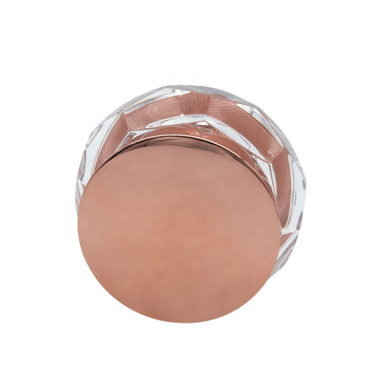 luxury compostable crown plastic cream jar with diamonds