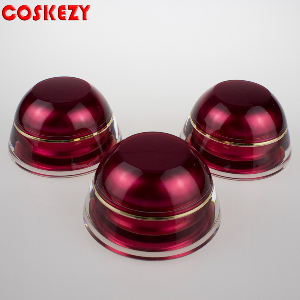 luxury container 5g 15g 30g 50g red jar unique shaped bottles carem jar and serum bottle