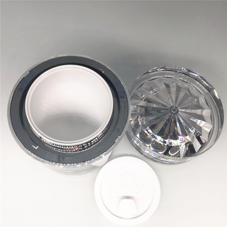 luxury containers cosmetic packaging 15g diamond jar 30g 50g 15g pink cosmetic jar for nail acrylic glitter powder