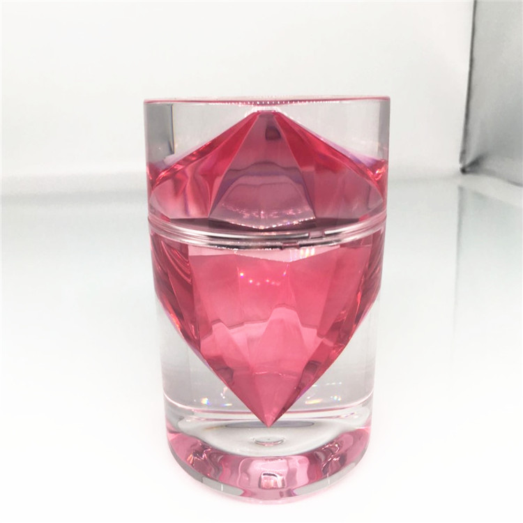 luxury containers cosmetic packaging 15g diamond jar 30g 50g 15g pink cosmetic jar for nail acrylic glitter powder