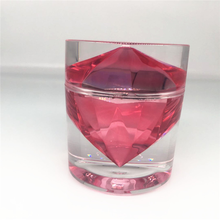 luxury containers cosmetic packaging 15g diamond jar 30g 50g 15g pink cosmetic jar for nail acrylic glitter powder