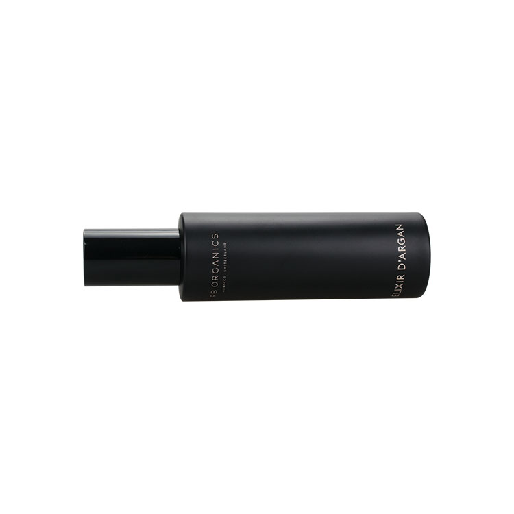 luxury cosmetic 100ml argan oil sprayer bottle 30ml 40ml 50ml 60ml 80ml 100ml 120ml matte black glass bottle with black sprayer