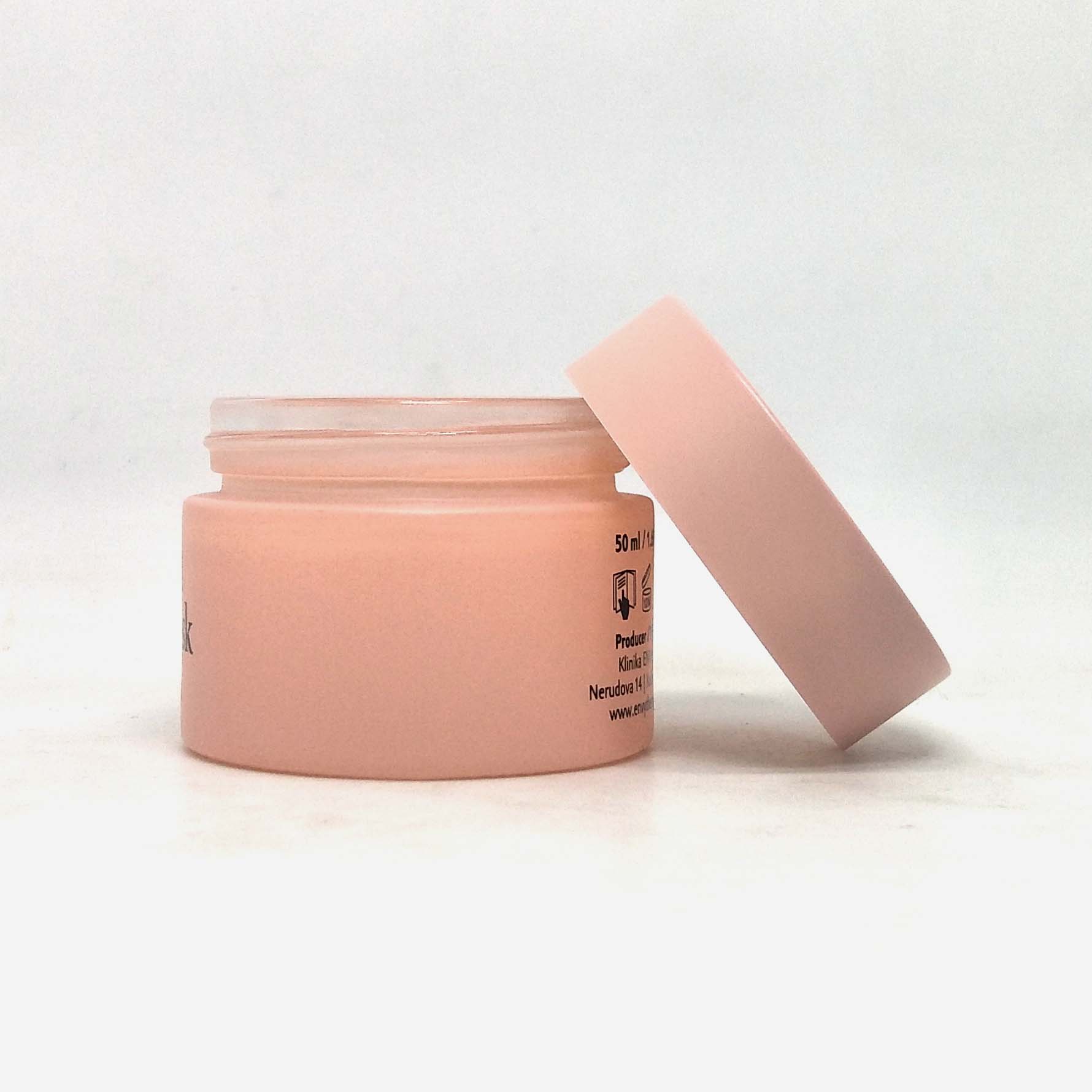 luxury cosmetic 15g 30g 50g matte pink glass cosmetic jar for cream