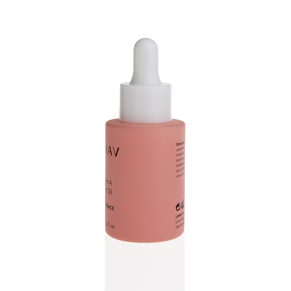 luxury cosmetic 1oz flat shoulder matte pink color glass serum dropper bottle 30ml 40ml 50ml 60ml 80ml 100ml 120ml