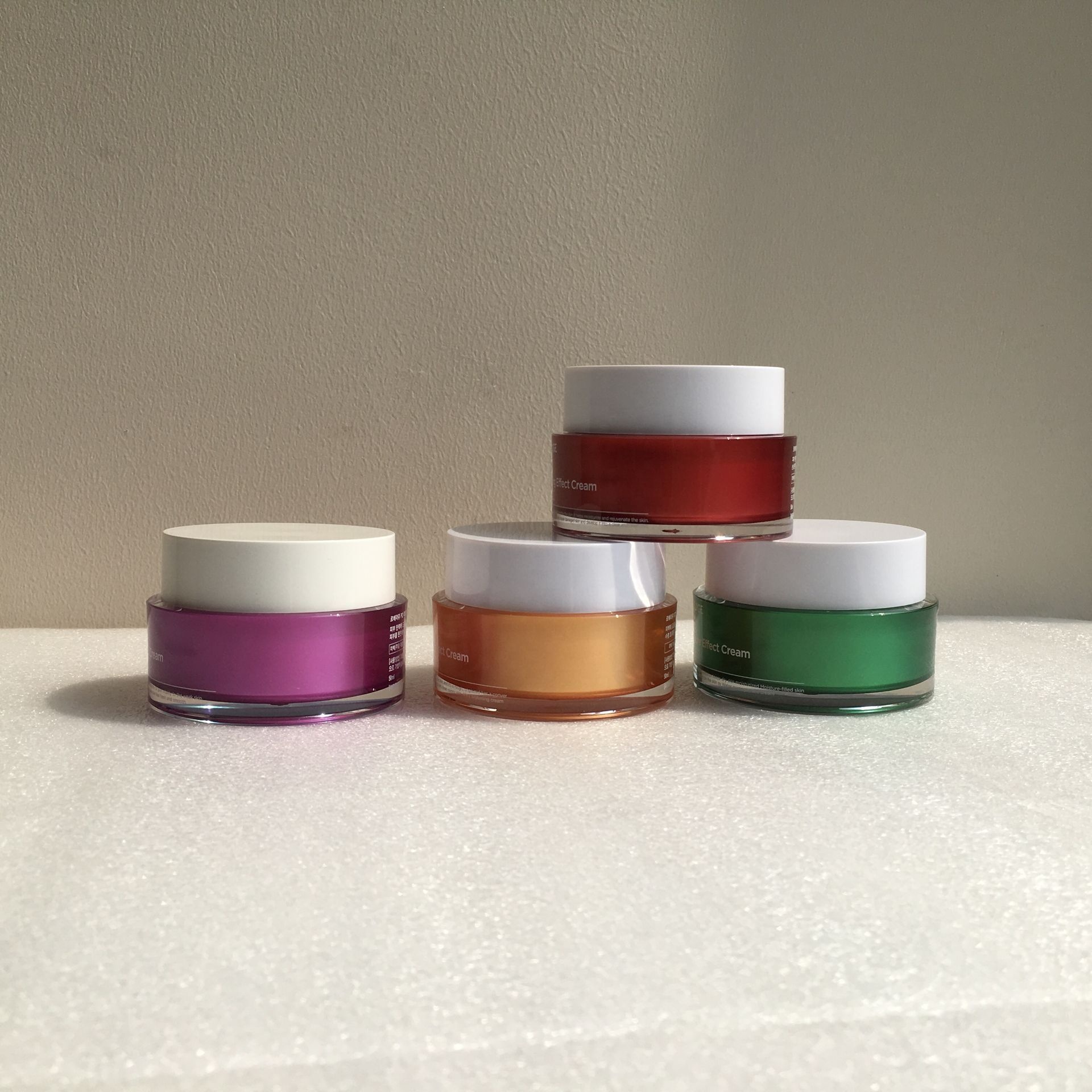 luxury cosmetic jar 1oz pink clear round acrylic cream container 30ml 50ml 60ml frosted facial sleeping jar