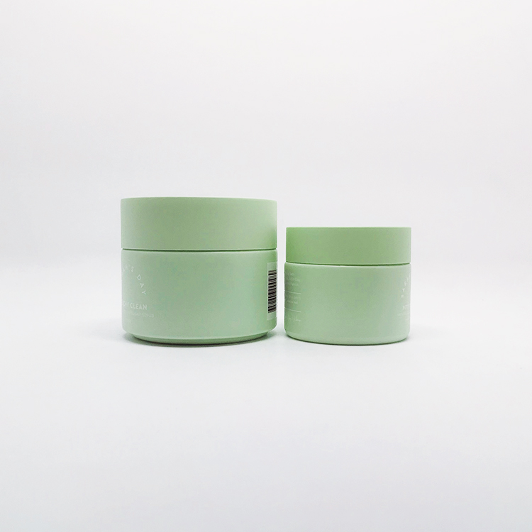 luxury cosmetic jar 50ml 100ml glass jar and lid with paper box colored glass jar cosmetic