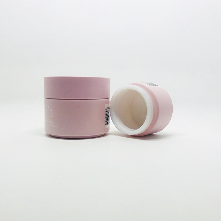 luxury cosmetic jar 50ml 100ml glass jar and lid with paper box colored glass jar cosmetic