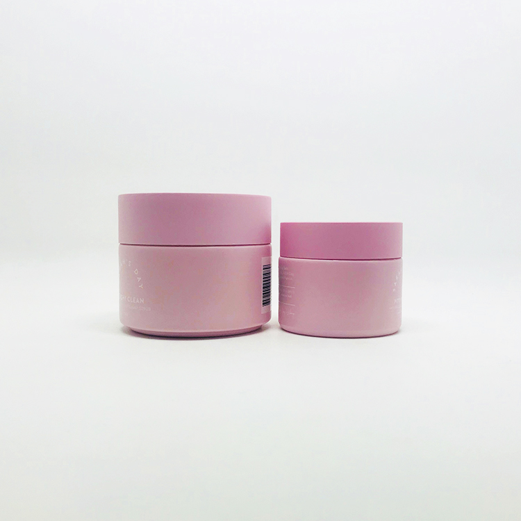 luxury cosmetic jar 50ml 100ml glass jar and lid with paper box colored glass jar cosmetic