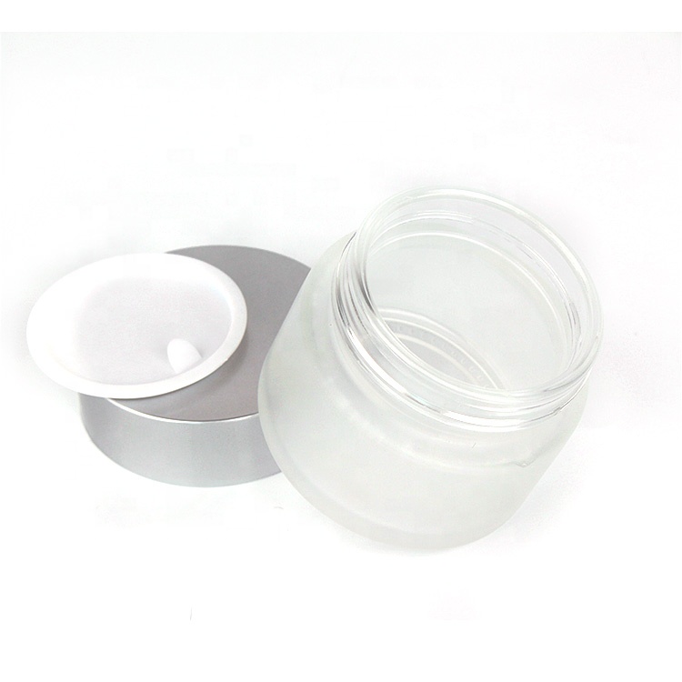 luxury cosmetic jar 5g 10g 20g 30g 50g 120ml frosted round glass cosmetic jar for cream