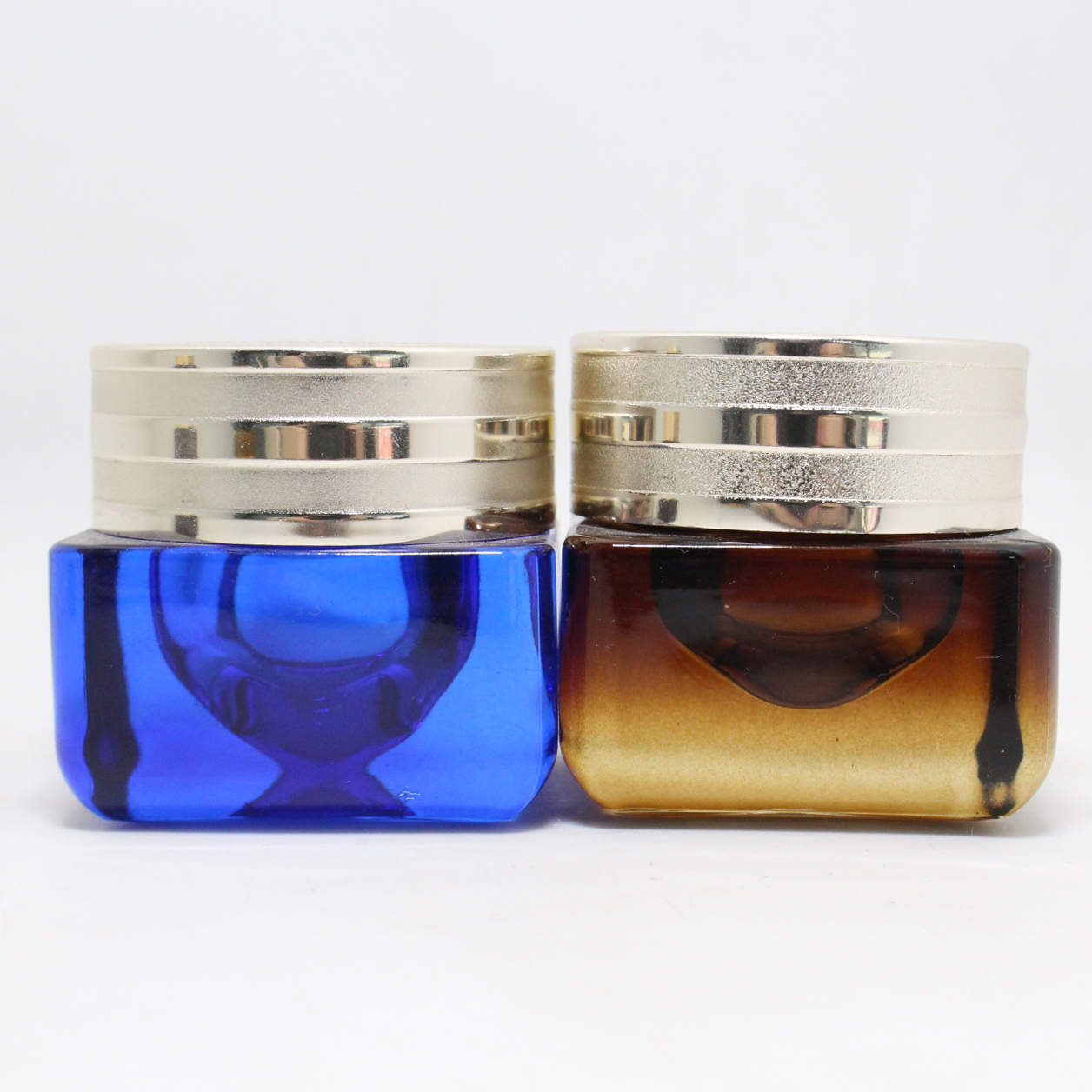 luxury cosmetic jar face cream container 15g square glass cosmetic jar cosmetic bottle